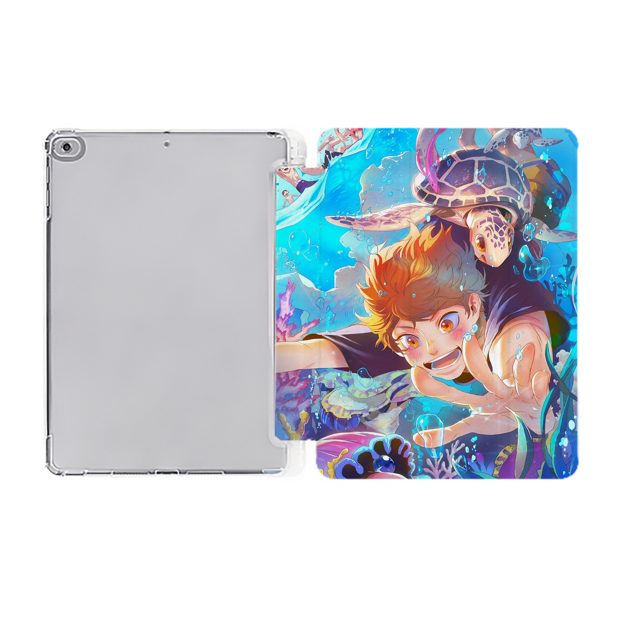 （画像用） ハイキュー!! Haikyu!! IPad ケース ペン収納付き 三つ折りスタンド PUレザー×シリコン 対応機種9.5/10.5/10.9インチ